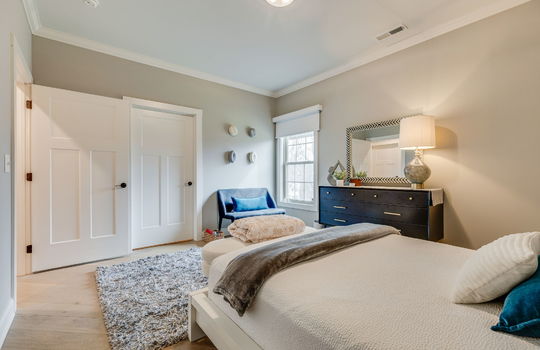 bedroom, closet, window, luxury vinyl flooring