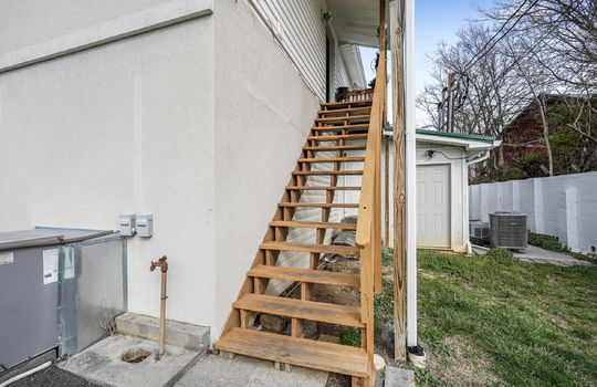 stairs to residential lease space