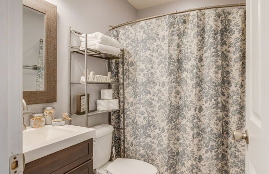 second bathroom, sink, toilet, shower/tub