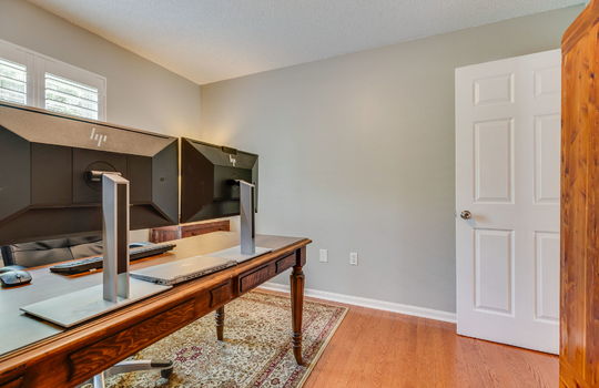 third bedroom, hardwood flooring, windows