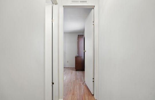 hallway, laminate flooring, doors