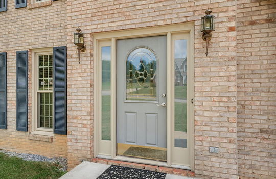 front door, brick home exterior