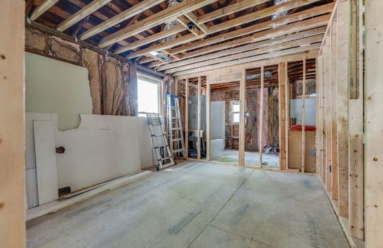 room, wood framing for walls/ceiling, windows, subflooring