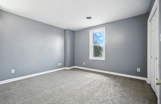bedroom, carpet, closet, window