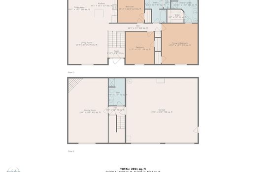 floorplan, main level, lower level