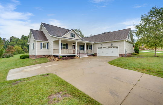 Cape Cod Home, For Lease, driveway, covered front porch, front door, 2 car garage, vinyl siding, front yard, landscaping