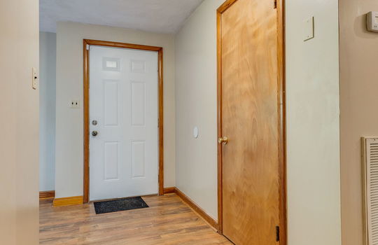 front door, entryway, laminate flooring