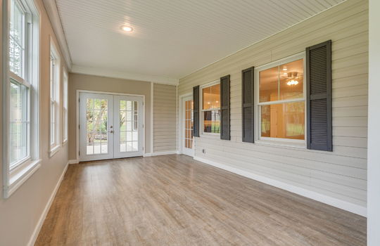 sunroom, exterior door, interior door, windows