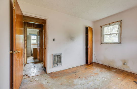 bedroom, closet, window, hardwood flooring