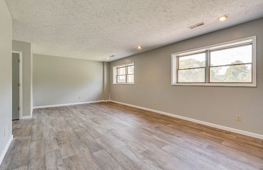 lower level den, doorways, window