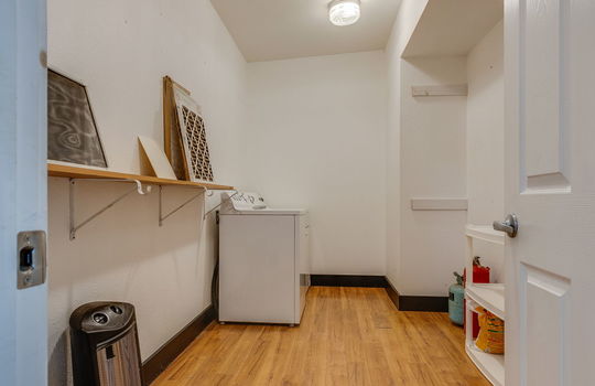 laundry room, storage, shelving, washer/dryer hookups