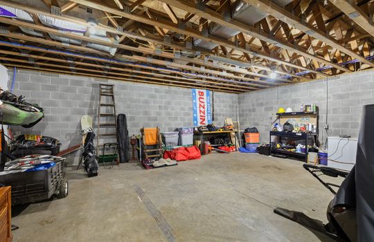 basement, block walls, concrete flooring