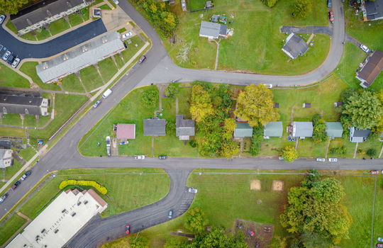 aerial photo of neighborhood, road