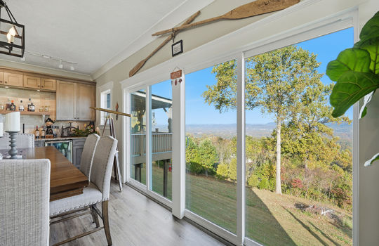 family room windows, back yard view, mountain views