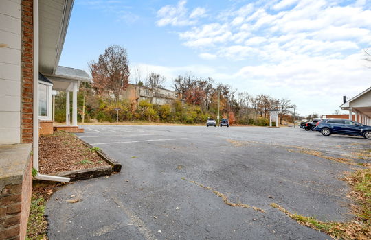 parking lot, asphalt parking lot