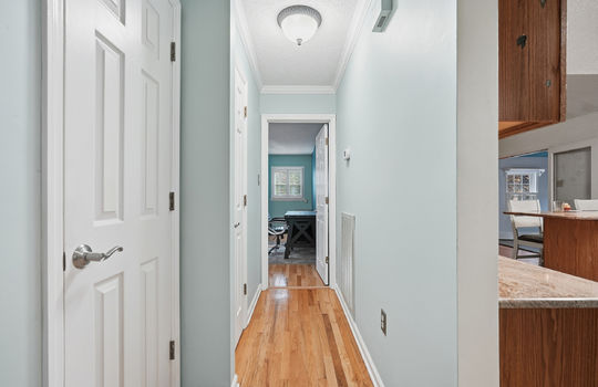 hallway, hardwood flooring