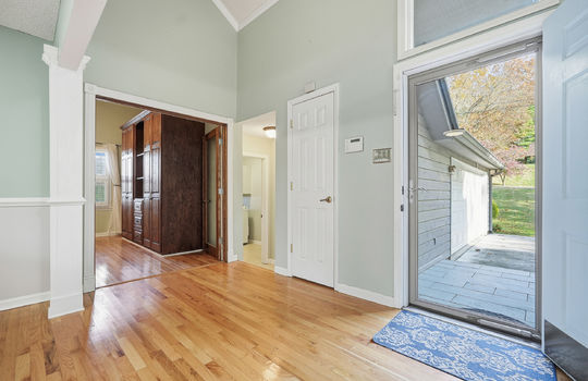 front door, hardwood flooring