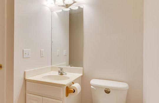 private bathroom, toilet, sink