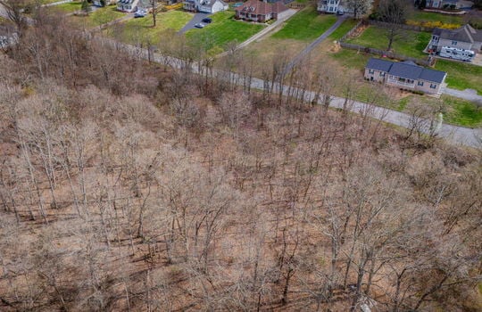aerial photo, land for sale, 1.09+/- acres, road, trees, neighboring properties