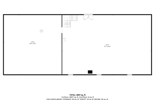 Second Floor floorplan, attic