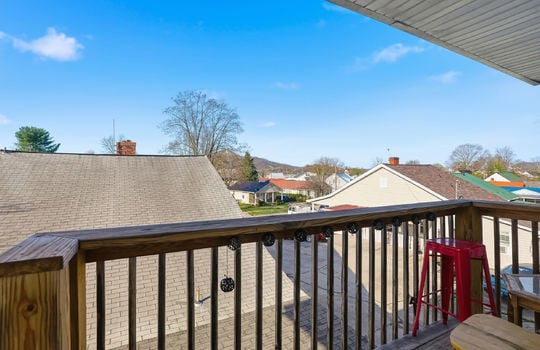 deck, view from deck, mountain views