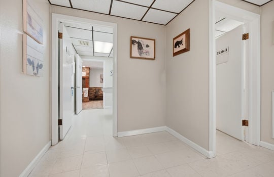 hallway, exam room doors