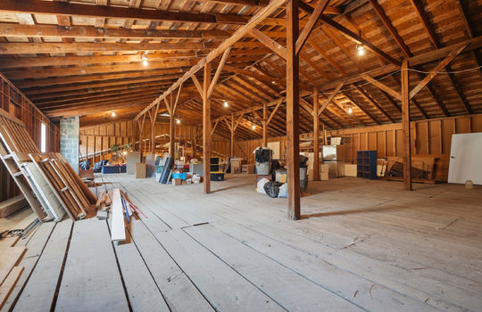 attic storage area, support beams, flooring, windows