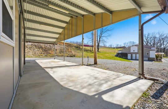 barn covered entryway area