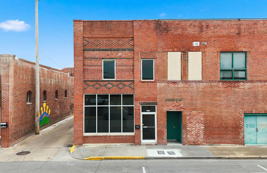 Commercial Lease - Brick exterior, office space, glass entry door, large glass window
