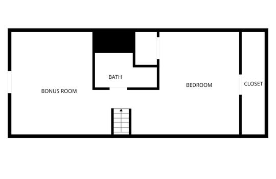 floorplan, second floor, bonus room, bathroom, bedroom, closet