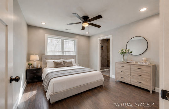 virtually staged photo of primary bedroom