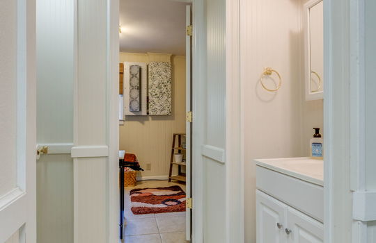bathroom, tile flooring, sink, toilet