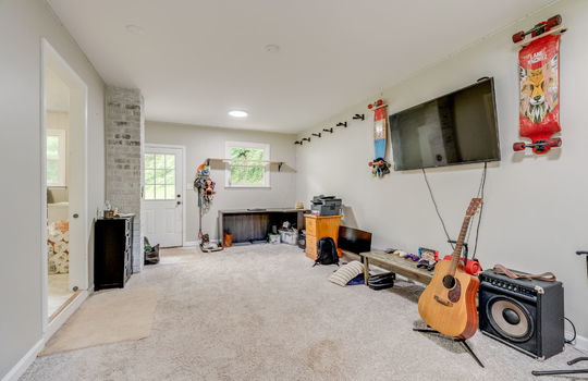 bonus room, carpet, exterior door, window