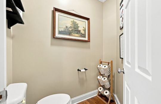 water closet, toilet, hardwood flooring