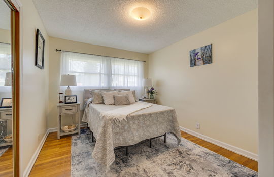 third bedroom, window, hardwood flooring, closet