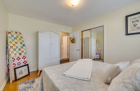 third bedroom, closet, hardwood flooring