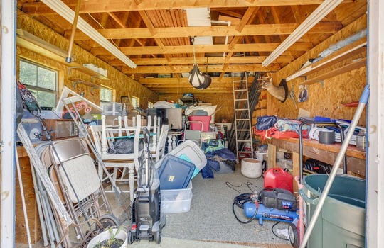 storage shed/outbuilding interior