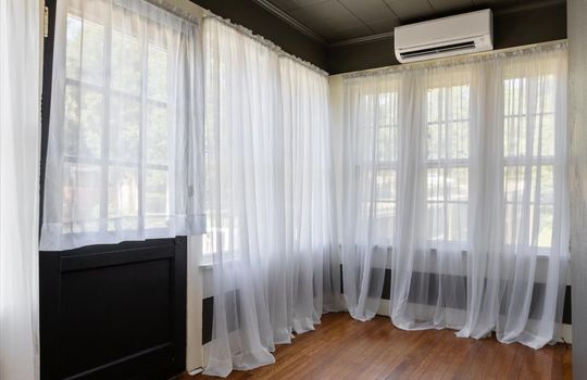 sunroom, windows, door, hardwood flooring