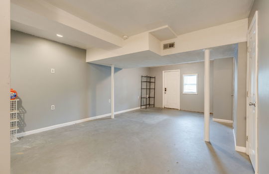 basement/ concrete flooring, exterior door, interior entry door