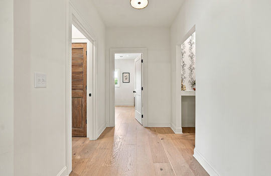 hallway, hardwood flooring