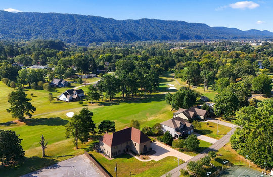 aerial view of home, neighboring homes, golf course, Ridgefields Golf Course, Mountain Views,