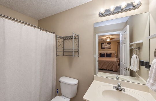 primary ensuite bathroom, shower/tub, toilet, sink