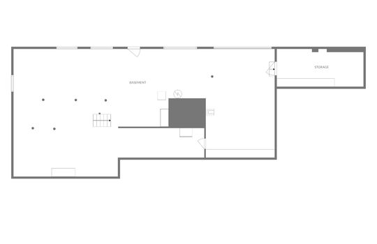 lower level floorplan, storage area, basement area