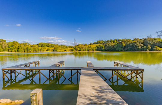 dock, Boone Lake, mountain views