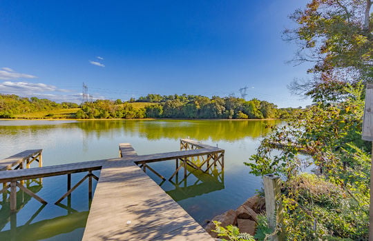 dock, Boone lake, mountain views