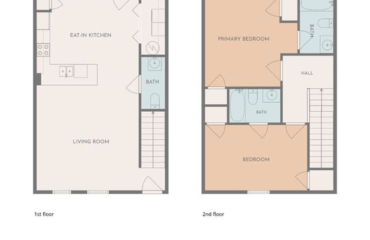 First and second floor floorplans