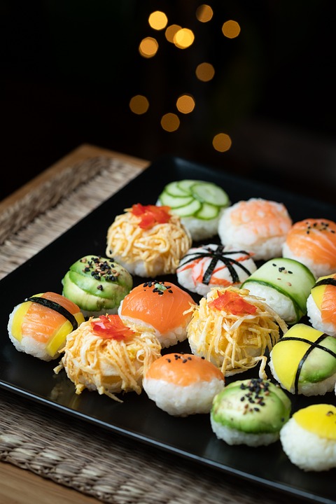 Sushi ball food serving