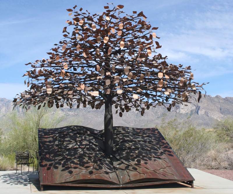 Oro Valley Public Library, Tree Of Knowledge sculpture, Oro Valley, AZ 1(1)