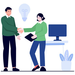 Business Agreement Handshake in Office