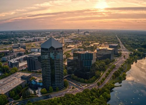Aerial View of the Business District of Edina